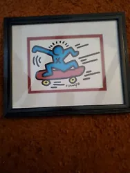 You are bidding on a signed.KEITH HARING art print called Skateboard framed in excellent gently used condition.it...
