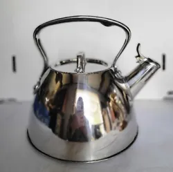 All Clad Stainless Whistling 2 qt Tea Kettle  Very Good Condition~Used  From Estate