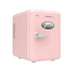 Add convenience and color to your space with the Frigidaire Portable Pink Retro 6 Can Mini Fridge EFMIS137. Its...