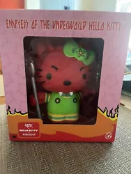 Empress of the Underworld Hello Kitty x Kozik x Kidrobot Collab with Box. Designer vinyl toy. Paint rubs from pitchfork...