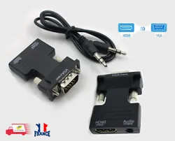 1 x adaptateur HDMI vers VGA. Formats de sortie vidéo VGA: 480i/576i/480 p/576 p/720 p/1080i/1080 p. Formats dentrée...