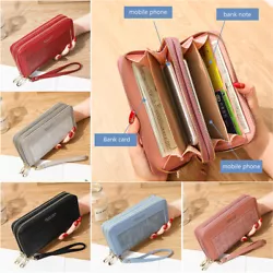 Wristlet and zipper, protect your cash, credit card and ID card safe.slip-proof hand strap. Zipper around. About this...