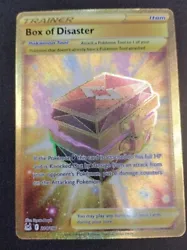 Box of Disaster 214/196 Gold Shiny Secret Rare - Lost Origin Pokémon Card NM.