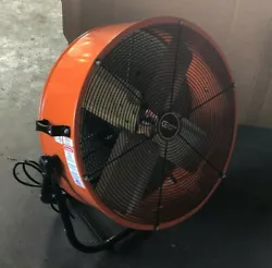 This fan is also useful for drying carpet when tilted 180 degrees. - Fan drum tilts up to 180 degrees. - Heavy duty...