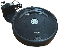 Comes with charging dock station. App controlled. Works great. Have had no issues. Used condition. Sold as is....