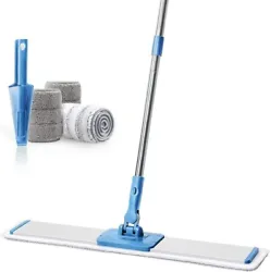 2x microfiber wet floor mop pads for a deeper clean. mop handle long to 57