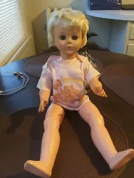 Vintage Plastic Jointed sleep eye Doll AE 20 23 inch. From estate i am not a doll expert came with about 15 other dolls...