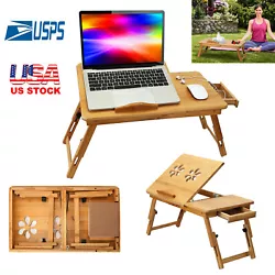 Foldable Laptop Lap Table Tray Bed Sofa Desk w/ Cooling Fan LED Light 4 USB Port. Portable Laptop Desk Foldable Lap Bed...