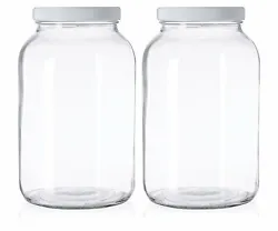 This 1 Gallon capacity glass jars with a 110 mm (110-400) continuous thread finish looks great, and has a clean cut...