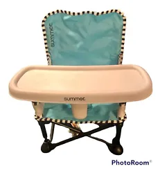 This blue Summer Infant booster seat is perfect for your little ones feeding needs. With an adjustable harness, you can...