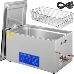Ultrasonic parts cleaner is made of stainless steel, which is corrosion-resistant and rust-proof and does not leak...