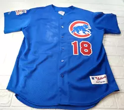 The blue jersey features the Cubs team colors and logo, and is made with high-quality materials for ultimate comfort....