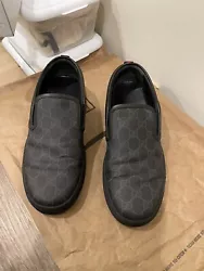 GUCCI Dublin GG Embossed Leather Black Italy Skate Shoes Slip On Sneakers 10.5. GUCCI Dublin GG Embossed Black Supreme...