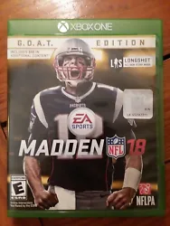 Madden NFL 18: G.O.A.T. Edition (Microsoft Xbox One, 2017). Condition is 