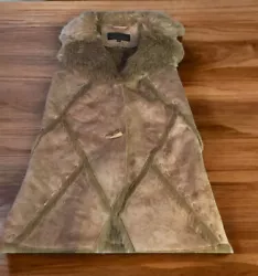 Donna Salyers Fabulous Furs Womens Vest XS Faux Fur And Suede.