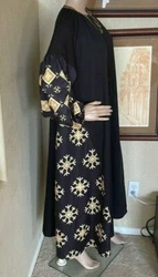 Trending MuuMuu Kaftan dress from Shein. Another use would be as a Halloween wizard. Gold embroidered trim at neckline.