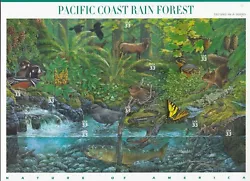 United States Scott # 3378. Pacific Coast Rain Forest Mint Sheet of 10.