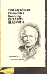 18c Elizabeth Blackwell Stamp. These invited guests are usually listed in the program. The Stamp Professor. Program...