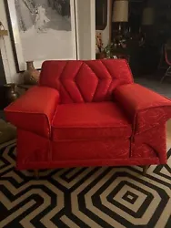 Stylette Furniture Company Mid Century Atomic Chair. Has wear from some cat scratching from original owner, but not so...