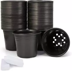 bout this item PACKAGE INCLUDE -- 100 plants nursery pots. Nursery Pot dimensions: Height 5.3”, opening diameter...