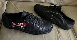 Gucci Studed Black Leather sneakers men’s size 10 G - US 11 GMade in ITALY. In good pre-owned condition Please see...