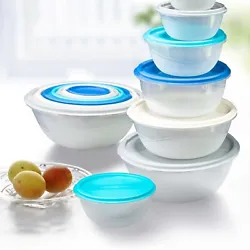 7 Pcs Food Storage Containers (as the picture shows）. 2 Vegetables Containers With Lids Large Glass Food Storage...
