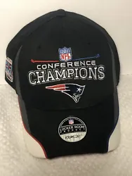 BRAND NEW AUTHENTIC SIDELINE HAT WITH STICKERS !!SUPERBOWL XLll NEW ENGLAND PATRIOTS FOOTBALL NFL 2007 CONFERENCE...