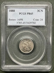 PCGS HAS CERTIFIED ONLY 433 OF THESE AS BEING PROOF 65 AND ONLY 252 PIECES GRADING HIGHER BY PCGS.