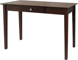 This item features a beautiful dark antique walnut finish. Its slender, rectangular top provides a surface for a...