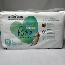 Pampers Pure Protection Size Newborn (N) Diapers 31ct NEW In Package.