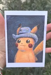 Pokémon X Van Gogh - Pikachu Postcard Museum Exclusive.