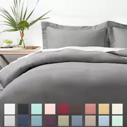 Enhance and improve your bedroom decor with the all new Kaycie Gray Basics double-brushed 3-Piece duvet cover set....