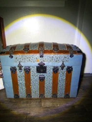 antique dome top chest. Condition is Used. Shipped with USPS Ground Advantage.