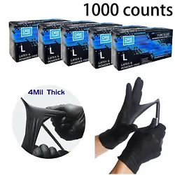 200 Nitrile Disposable Gloves Powder & Latex Free 4 mil Touch Screen Non-Sterile. Black Nitrile Gloves 1000 Count 4 mil...