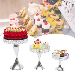 About this item Material: Cake stand includes a set of 3 pieces, Made from high-quality iron and crystal. crafted of...