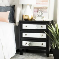 This 3 drawer chest is effortlessly chic. Designed with style and luxury, its classic black finish and mirrored panels...