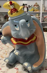 Vintage Dumbo & Timothy Cookie Jar Canister Mouse Elephant Treasure Craft Disney.