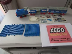 Lego vintage 113 train motorisé de 1966, en bon état, complet et en bon état de fonctionnement, notice en PDF