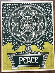 Shepard Fairey “PEACE TREE HOLIDAY” 2011 Signed And Numbered. Mint