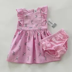 New with tags Size: 12 months Short sleeves Back buttons Diaper cover included 100% cotton