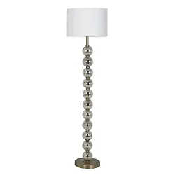 •Stacked glass ball floor lamp makes a stylish and practical addition to your indoor lighting •1-way switch offers...