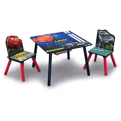 Includes one table and two chairs for kids. Your child will zoom towards this Disney/Pixar Cars Table and Chair Set...