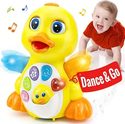 【Press & Go with Music & Light, Improve Hand-Eye Coordination】 There are 6 buttons on the toy body & 1 button on...
