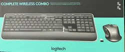 Logitech Complete Wireless Combo Keyboard and Mouse.