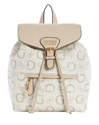 GUESS Logo Print Backpack Women’s Large Stone BeigeFor the everyday outing. Carry along this faux-leather backpack...