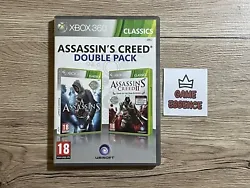 Assassins Creed Double Pack Xbox 360 Complet Bon état général, boîtier partiellement cassé (voir photos), CD...