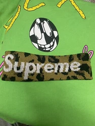 Supreme New Era Big Logo Headband (FW18) Leopard.
