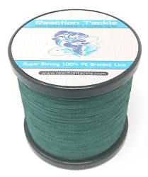 Reaction Tackle High Performance Braided Fishing Line / Braid - Moss Green. Reaction Tackle braided line is coated for...