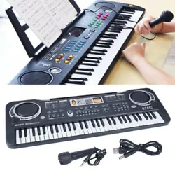 61 Key Digital Music Electronic Keyboard Piano Early Educational Tool Gift for Kids. - With a mini microphone, kids can...