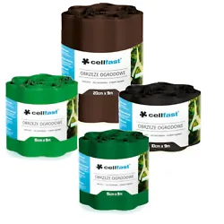 Bordure de pelouse ondulé Cellfast 9m en PVC flexible Vert / Vert foncé / Brun / Noir. - Fabricant: Cellfast. Bordure...